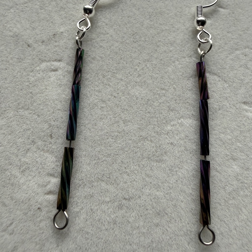 Elegant Multicolor Embellished Beaded 925 silver Dangle Earrings Style# 031